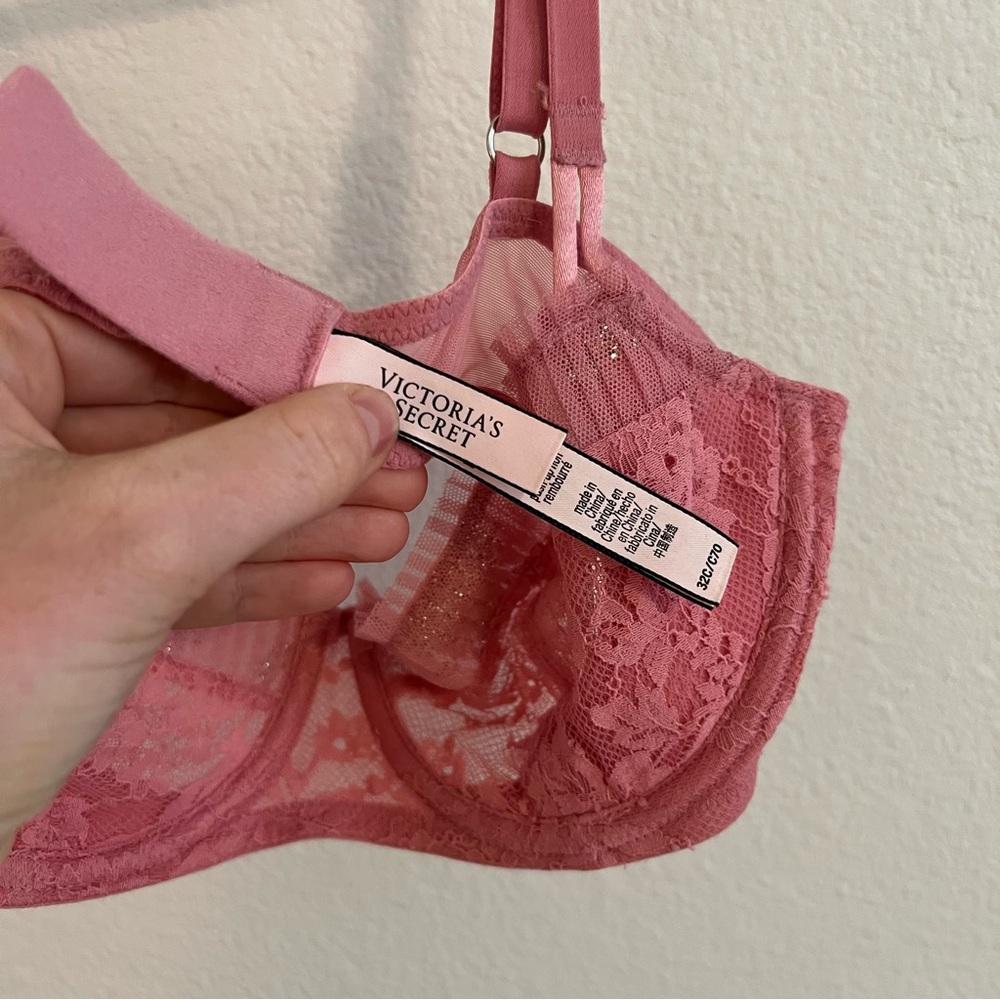 Victoria’s Secret pink sparkly Dream Angels push-up without pads bra - Picture 4 of 8